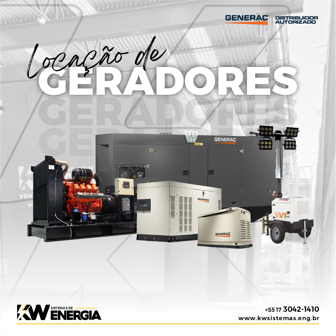 Locação de geradores